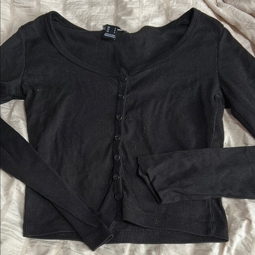 Essentials Black Crop Top
